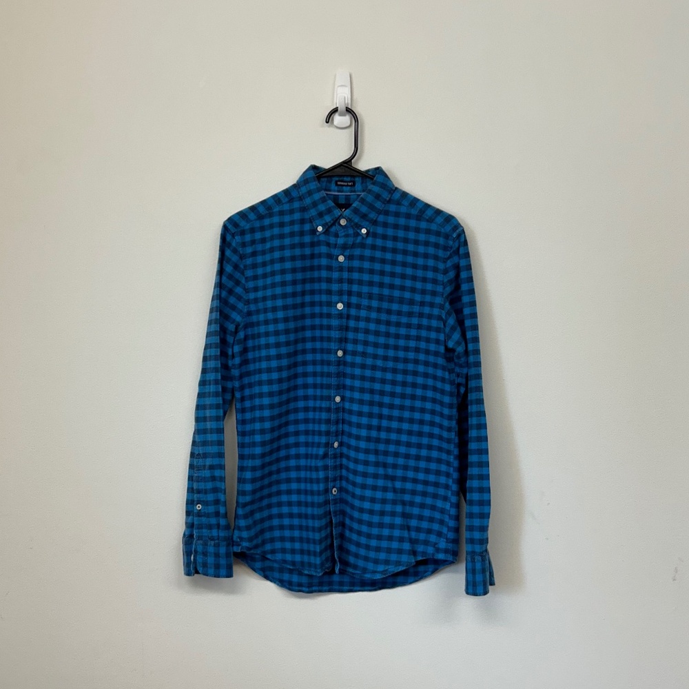 American Eagle Blue Flannel Button Down